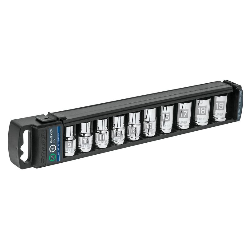 TRUPER - Juego de 10 dados cuadro 1/2" mm Truper