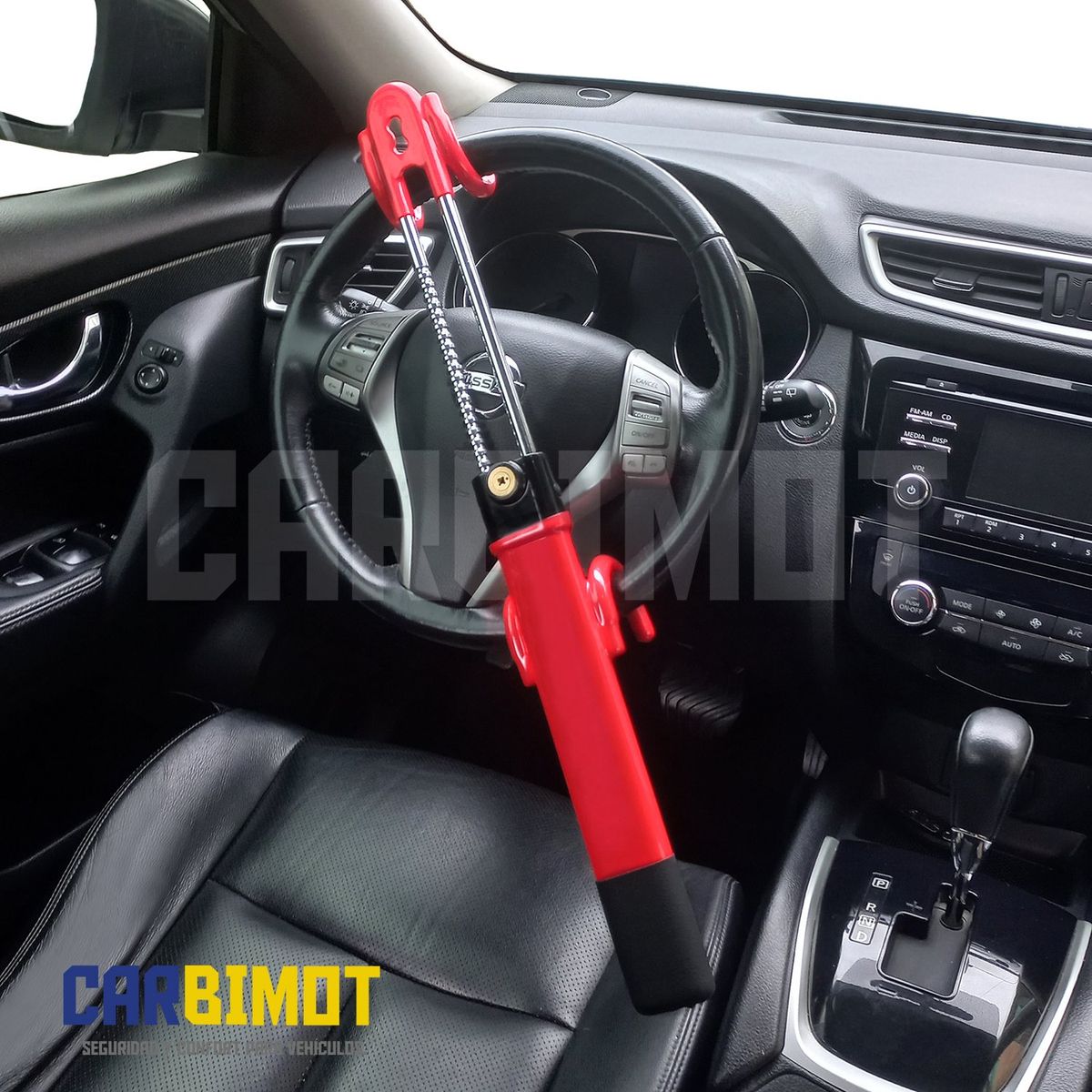 GENERICO - SEGURO BLOQUEO TRABA  DE VOLANTE TIMON ANTIRROBO DE VEHICULO