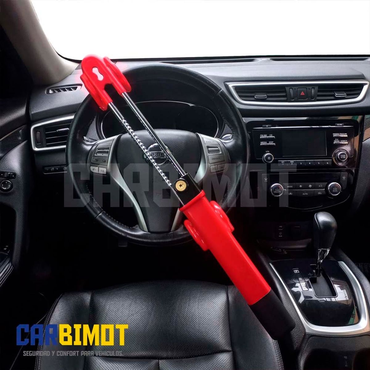 GENERICO - SEGURO BLOQUEO TRABA  DE VOLANTE TIMON ANTIRROBO DE VEHICULO