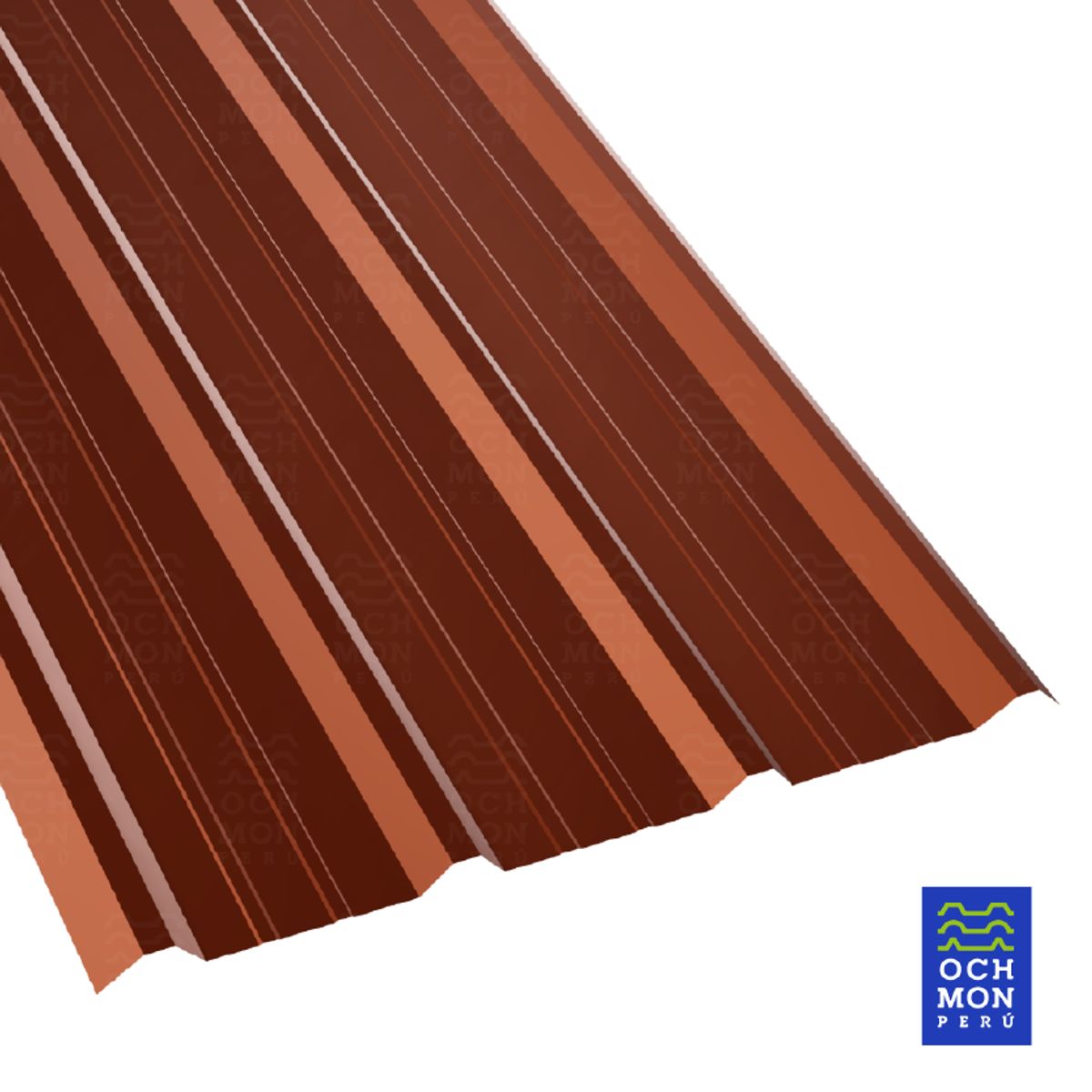 OCHMON PERU - Techos de Aluzinc TR4 MARRON 030mm de 105 cm ancho x 295 cm largo