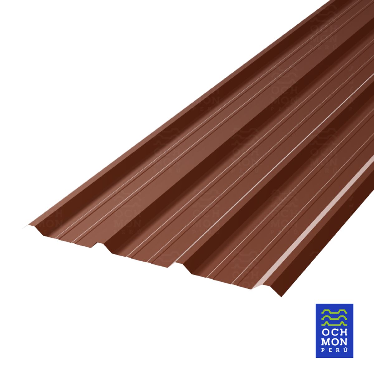 OCHMON PERU - Techos de Aluzinc TR4 MARRON 030mm de 105 cm ancho x 295 cm largo