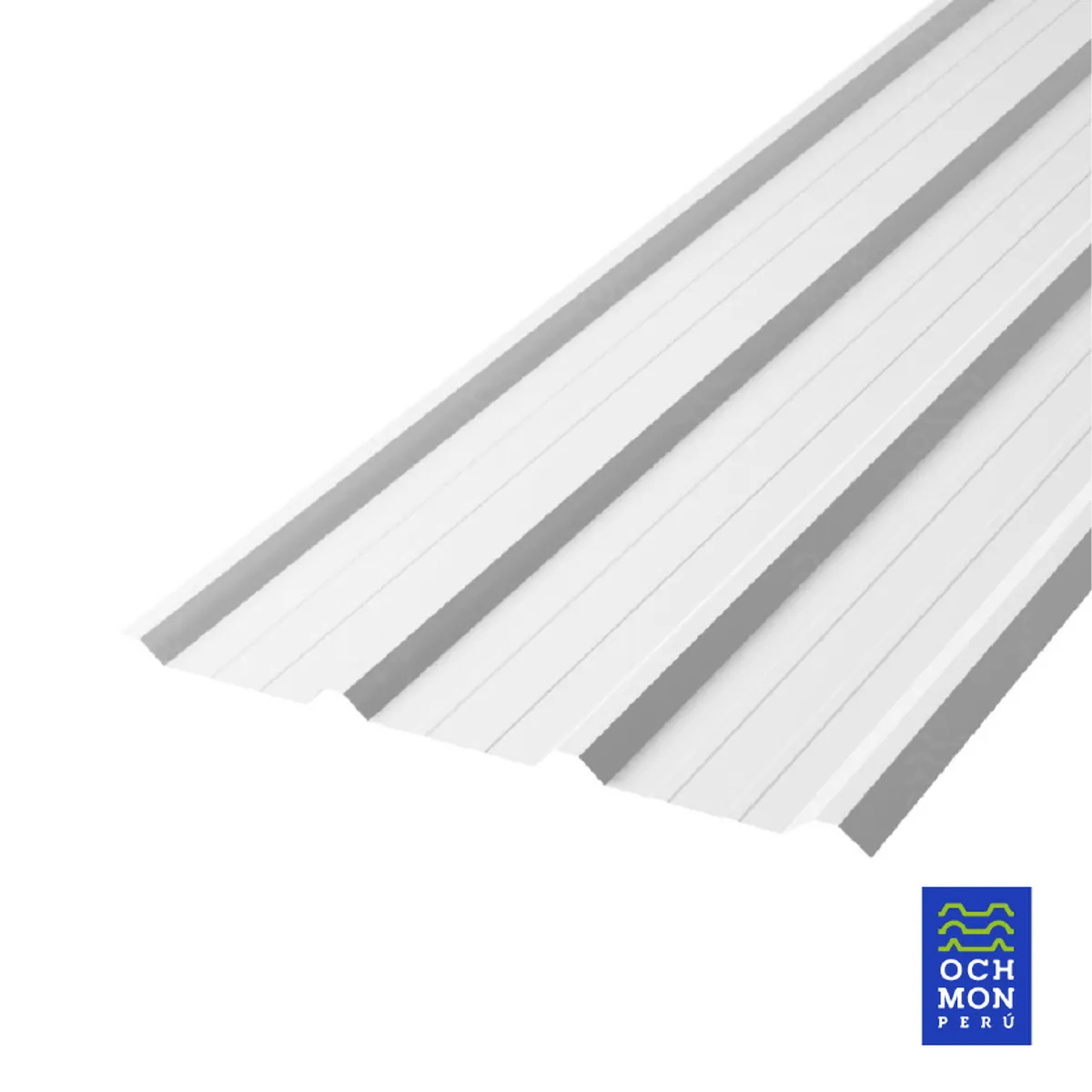OCHMON PERU - Techos de Aluzinc TR4 Blanco 030mm de 105 cm  ancho x 295 cm  largo