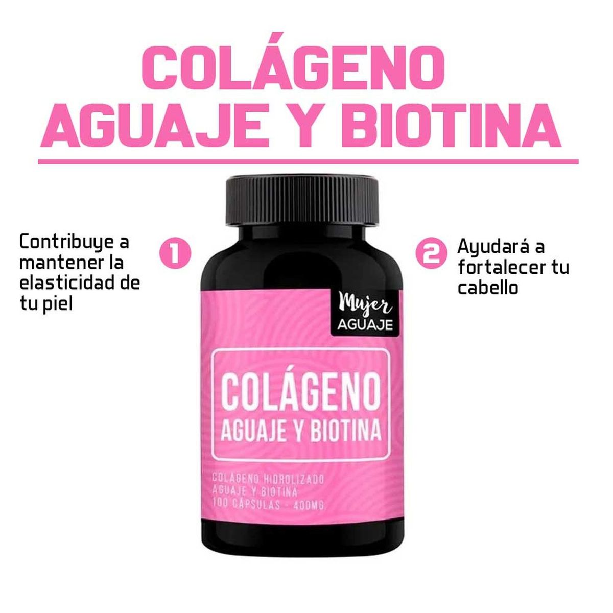 LIMA NATURALS - Colágeno, Aguaje & Biotina 100 Cápsulas + Aguaje Natural 100 Cápsulas Mujer Aguaje