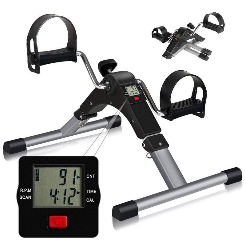 GENERICO - Pedalera Ejercitador Digital Terapia Piernas Brazos Plegable