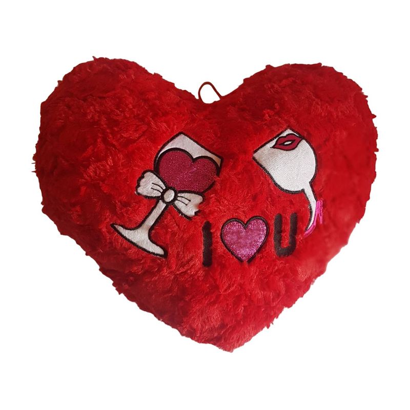 Almohada Cojín rojo de corazón con frases Sodimac Falabella