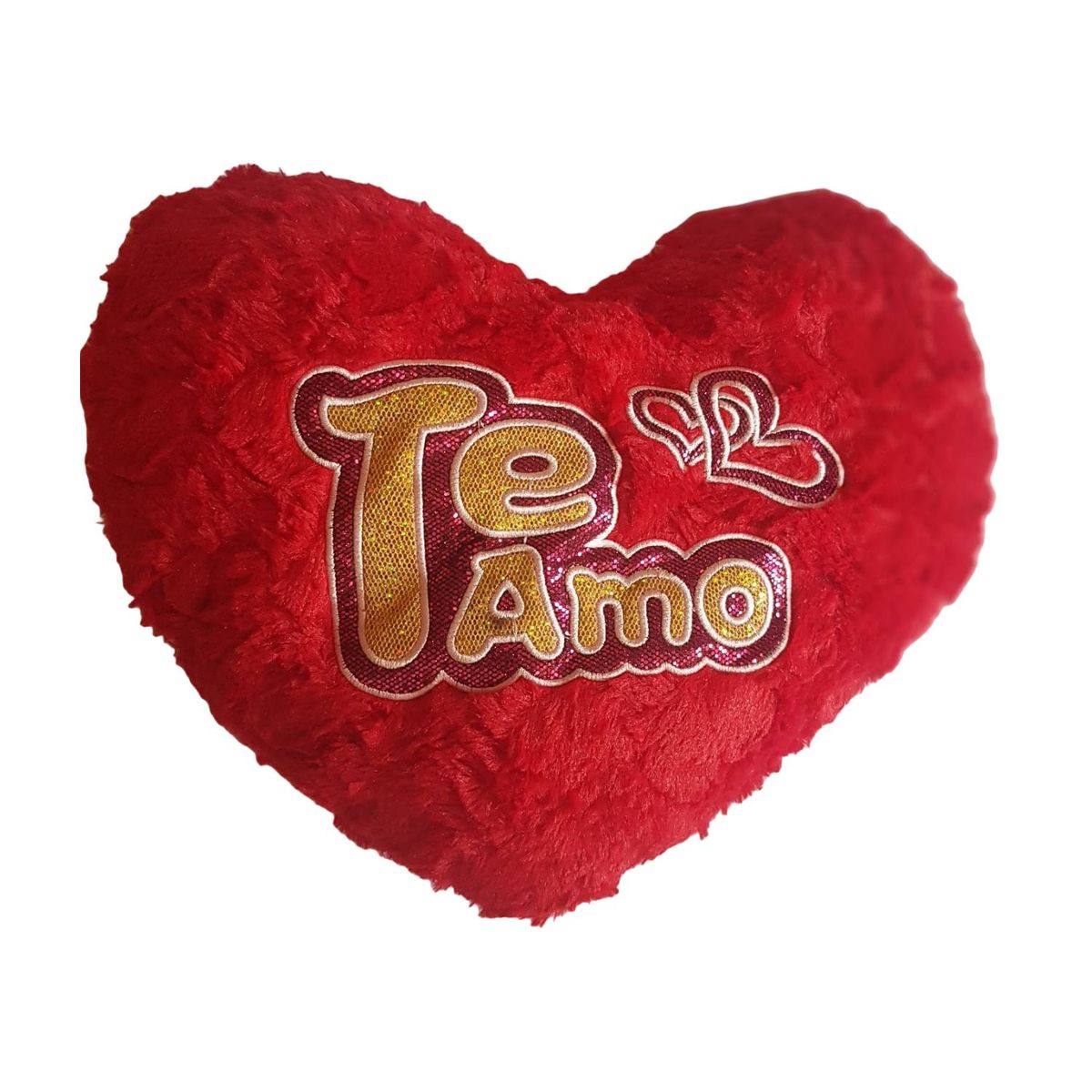 GENERICO - Almohada Cojín rojo de corazón con frases TE AMO CORAZON