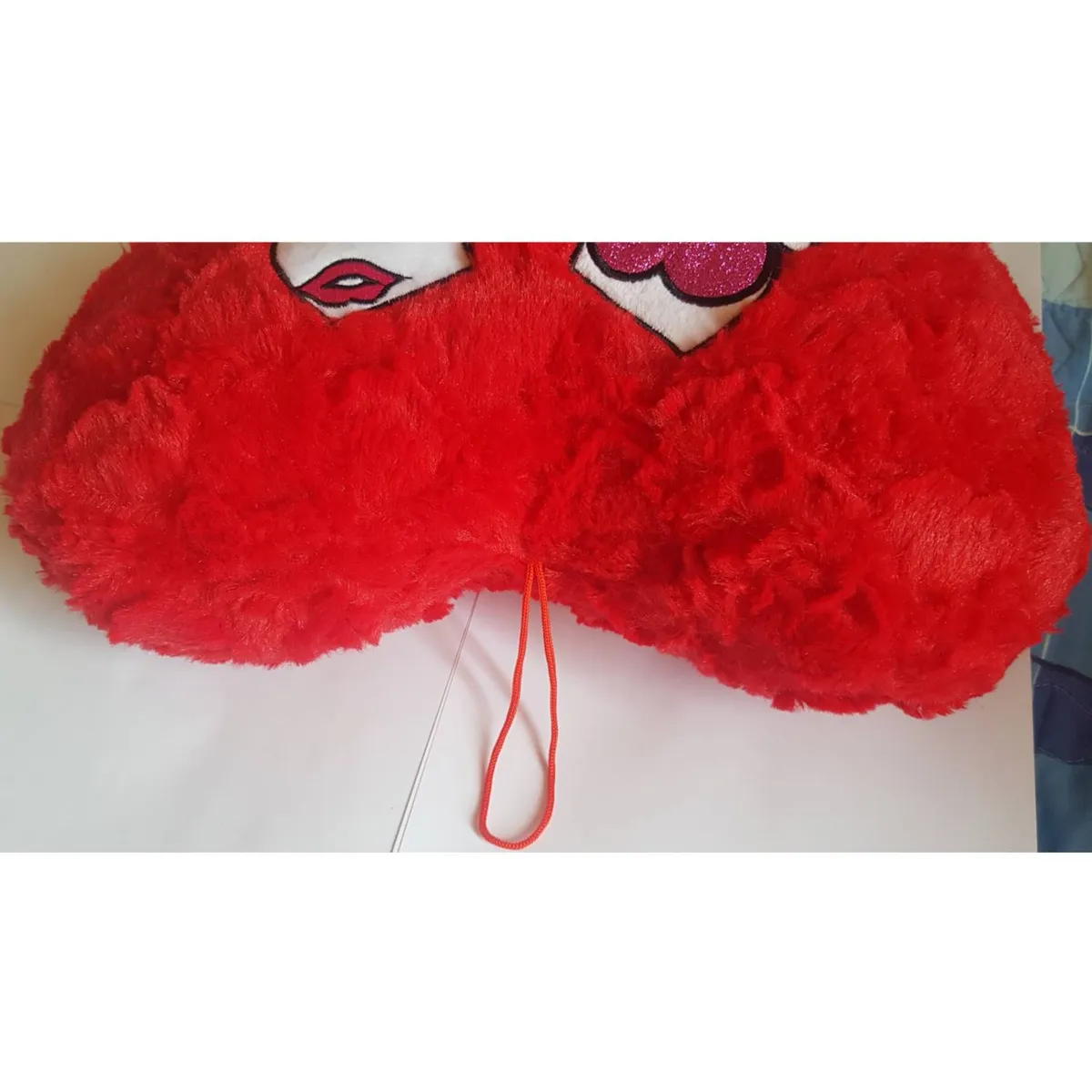 GENERICO - Almohada Cojín rojo de corazón con frases TE AMO CORAZON