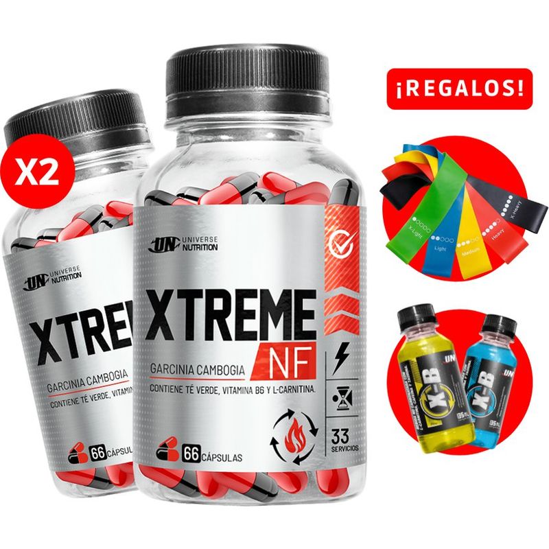 UNIVERSE NUTRITION - 02 xtreme nf 66 cápsulas termogénico un + regalos