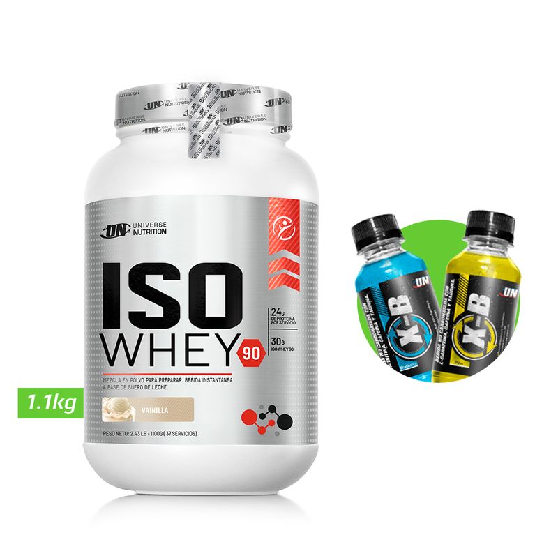 UNIVERSE NUTRITION - ISO WHEY 1,1 KG PROTEINA UN VAINILLA + REGALOS