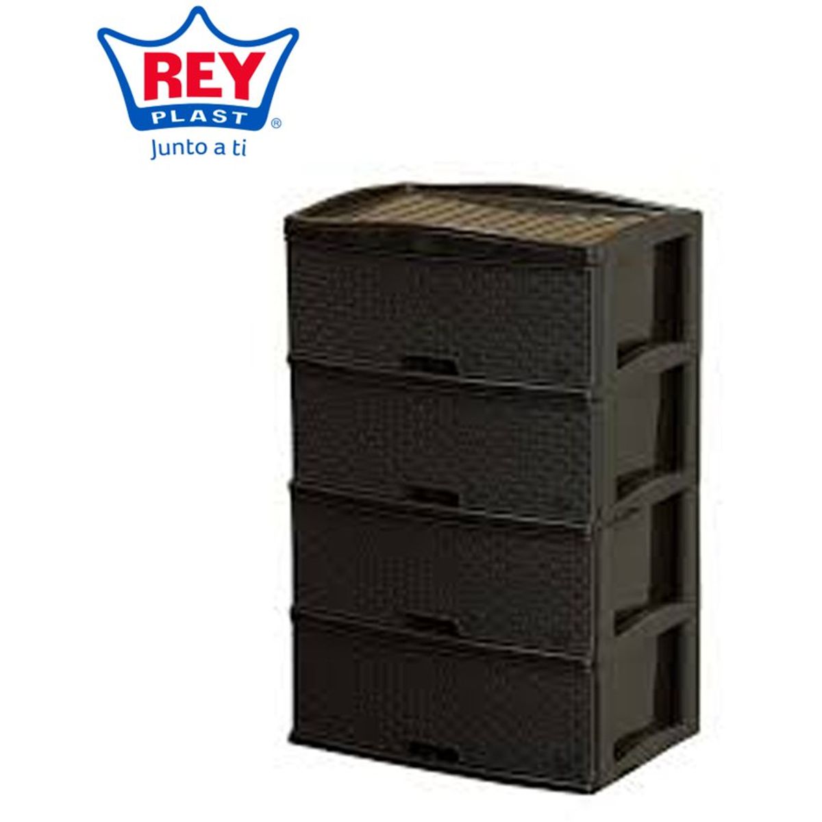 REYPLAST - Comoda Tejido En Ratán 4 Cajones kusi Reyplast.