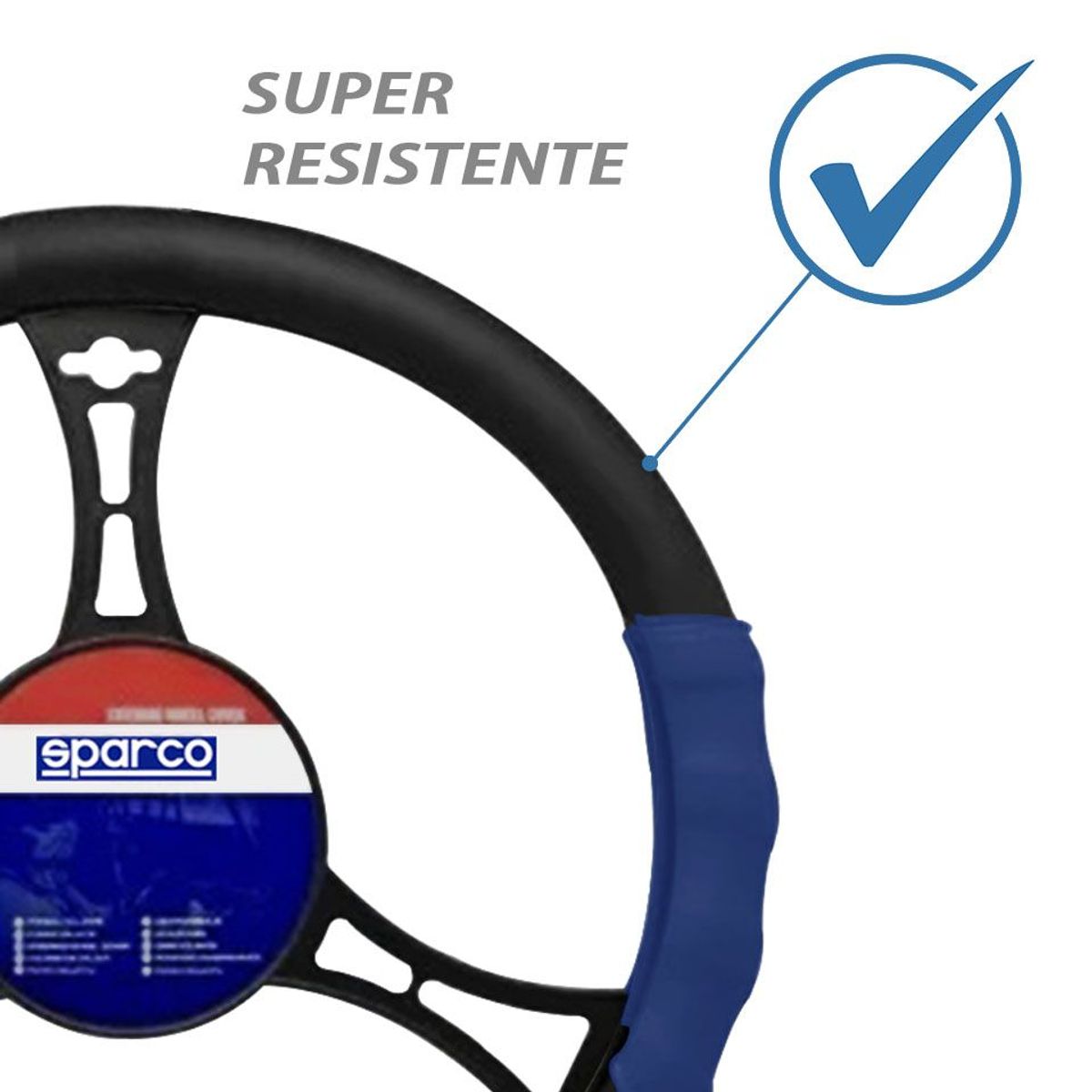 SPARCO - Funda De Timón De Auto Sparco Azul Protector