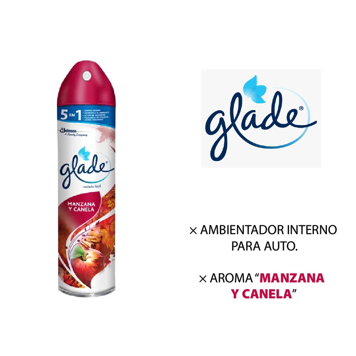 GLADE - AMBIENTADOR SPRAY MANZANA CANELA 400 ML GLADE