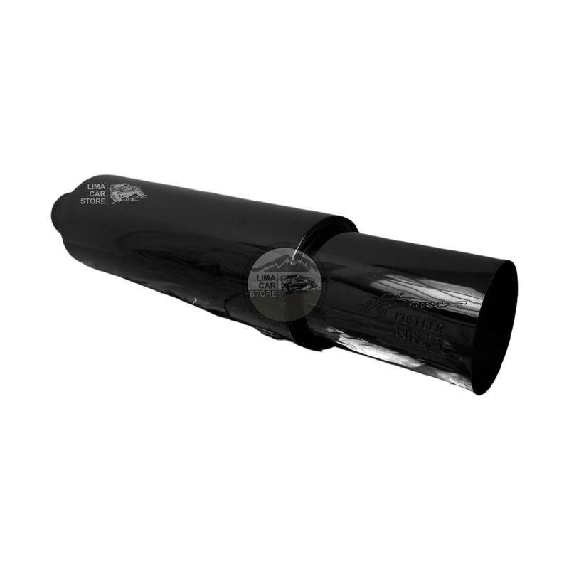 GENERICO - Resonador Muffler Hks Negro Acero Inoxidable Talla M