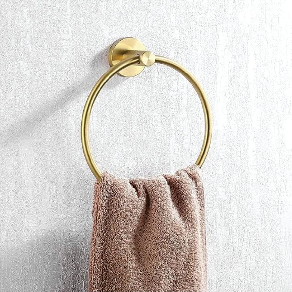 GENERICO - Toallero de mano circular cirlux para baños de acero inoxidable