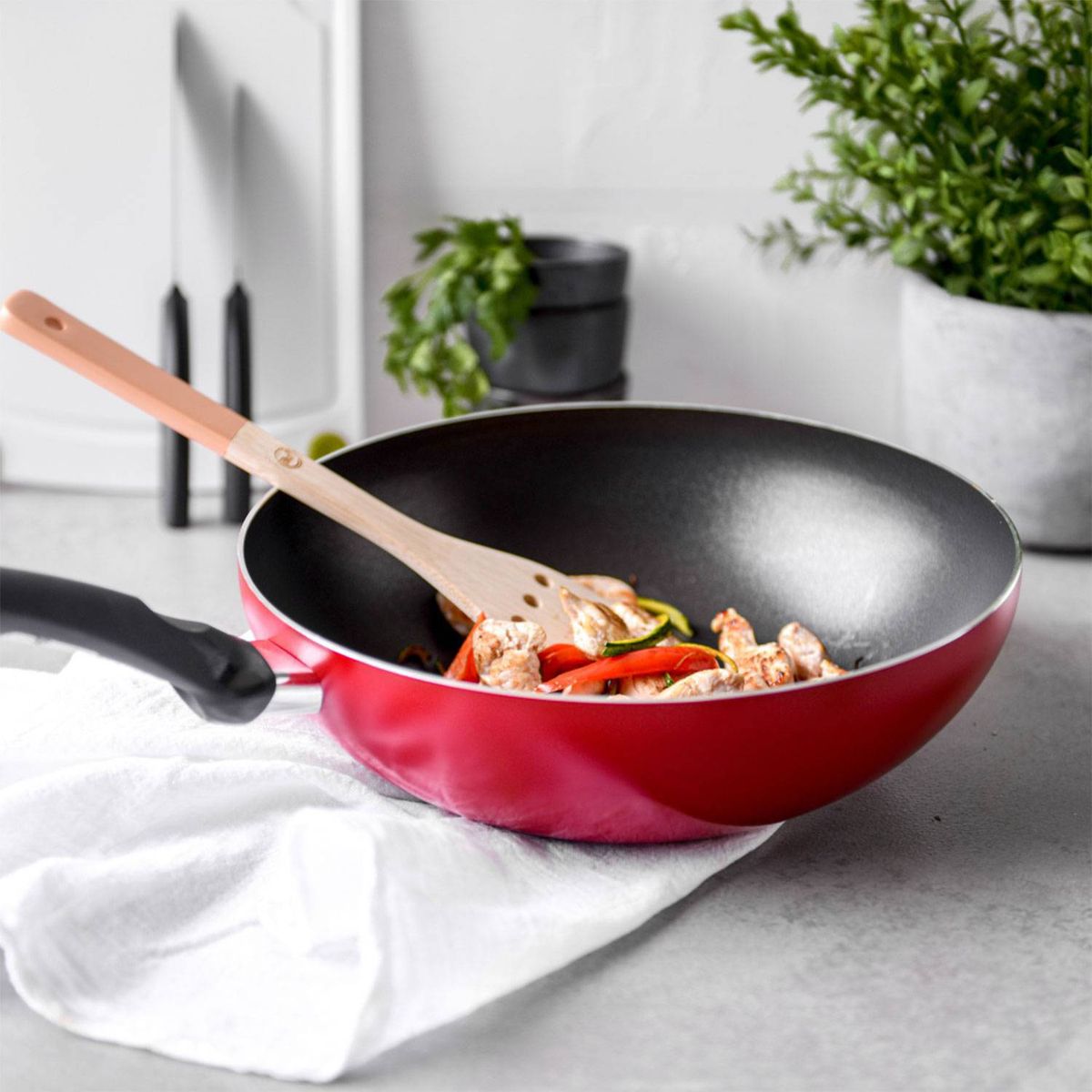 GENERICO - Sarten Wok Teflón Antiadherente 32 CM