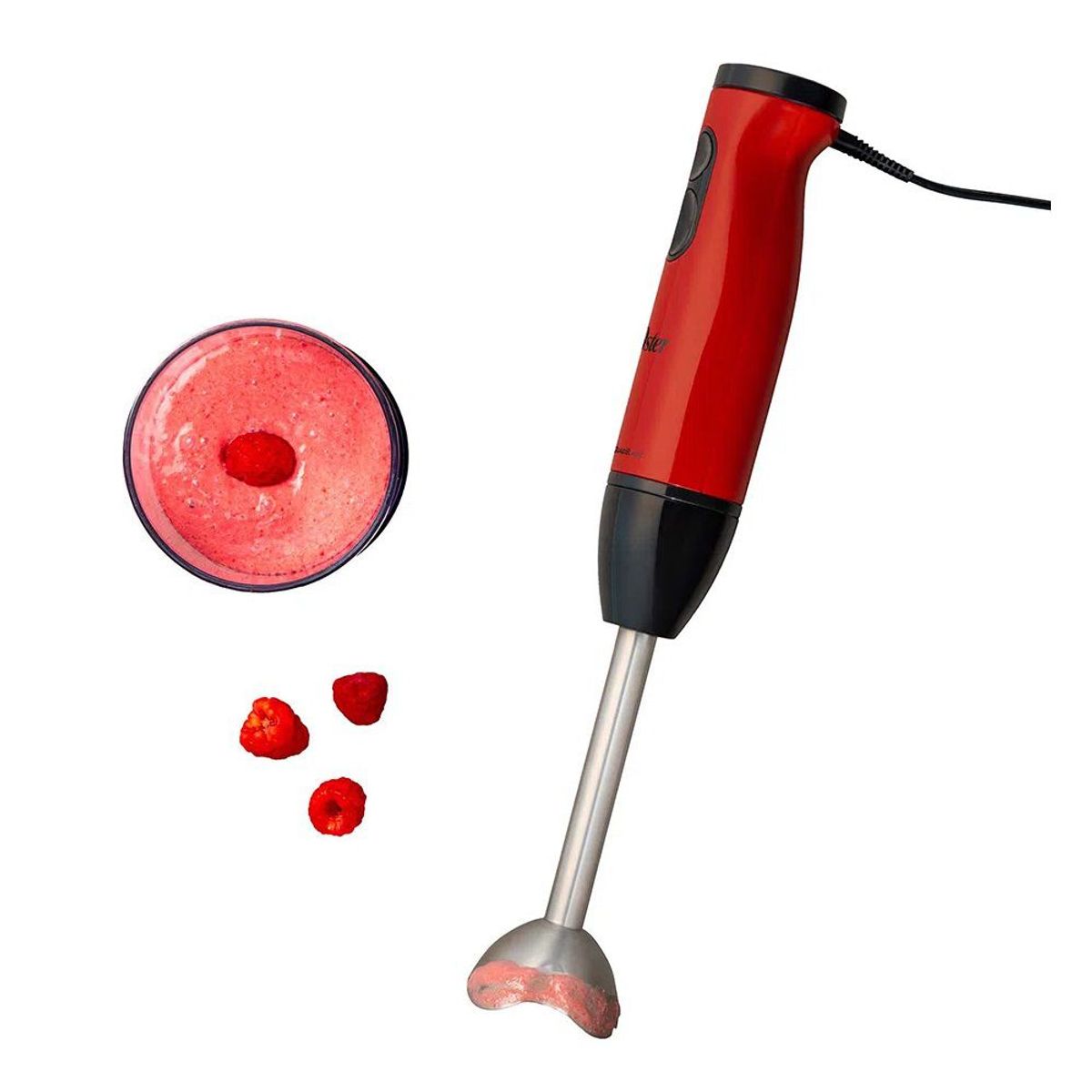 OSTER - Batidora Oster de Inmersion 1 velocidad  Turbo FPSTHB460A Rojo