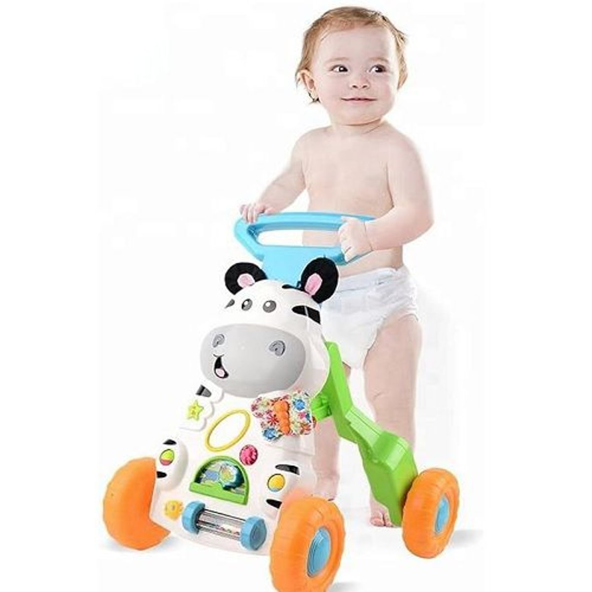GENERICO - ANDADOR - CAMINADOR PARA BEBE DE ZEBRA MUSICAL 2 EN 1
