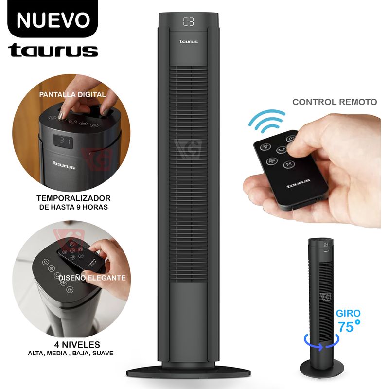 TAURUS - Ventilador de torre Babel RC Digital