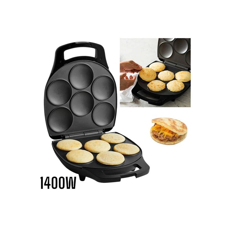 GENERICO - Tostiarepa Máquina para Hacer Arepas Muffin 1400Watts