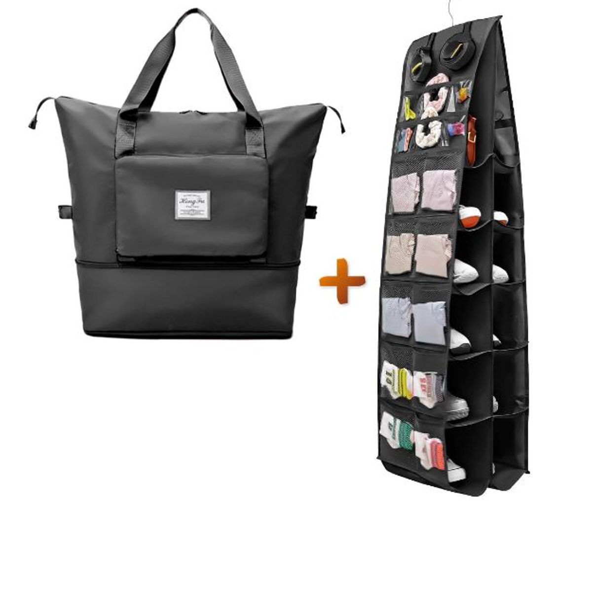 GENERICO - Bolso de Viaje Plegable Expandible NG Y Organizador Zapatos