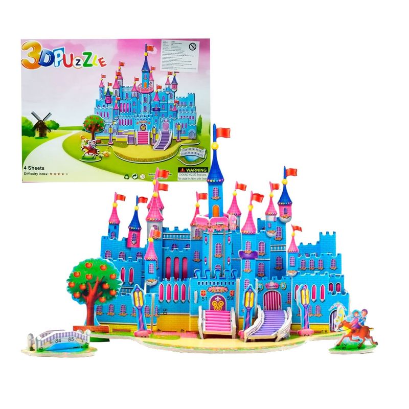 GENERICO - Rompecabezas 3D de Cartón Castillos Fantásticos X1 Aleatorio
