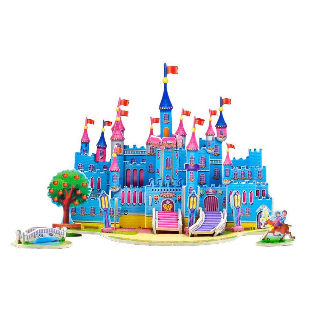 GENERICO - Rompecabeza 3D de Cartón Castillo Fantásticos X1 Aleatorio