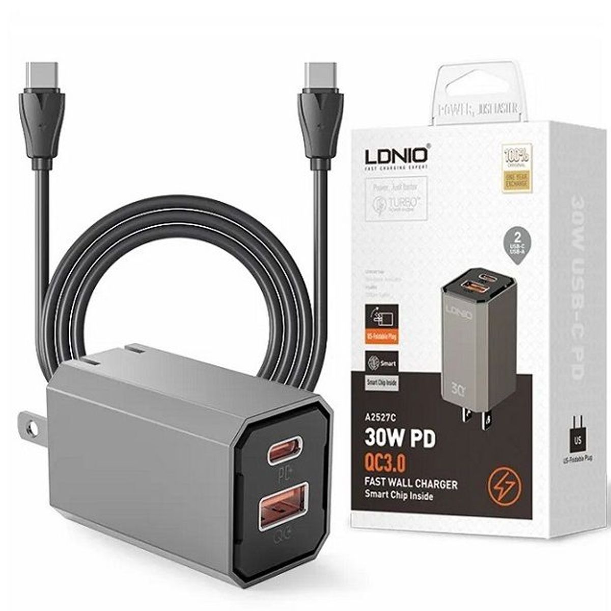 LDNIO - Cargador Tipo C Carga Rapida 30W Ldnio A2527C