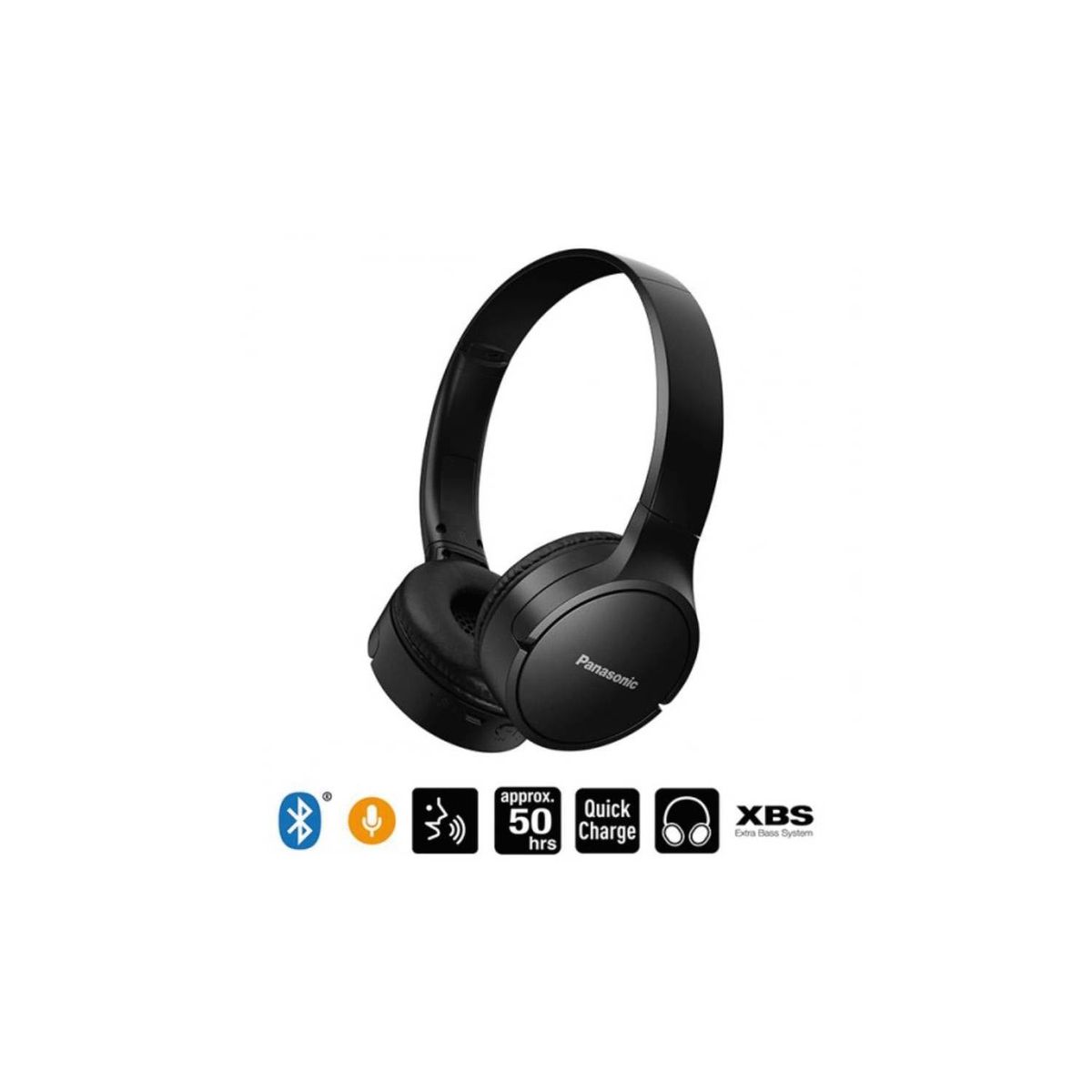 PANASONIC - Panasonic Audífono Bluetooth 50h Extra Bass RB-HF420B -Negro