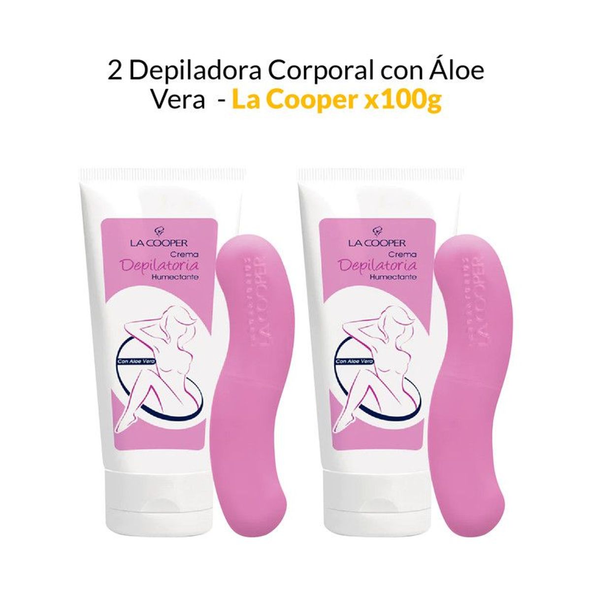 GENERICO - 2 Depiladora Corporal con Áloe Vera - La Cooper 100gr