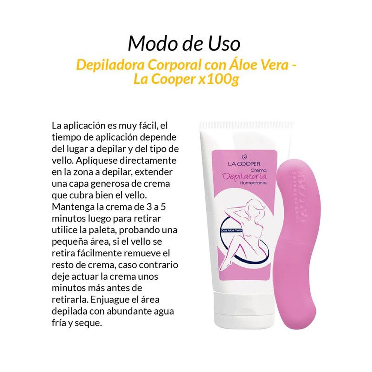 GENERICO - 2 Depiladora Corporal con Áloe Vera - La Cooper 100gr