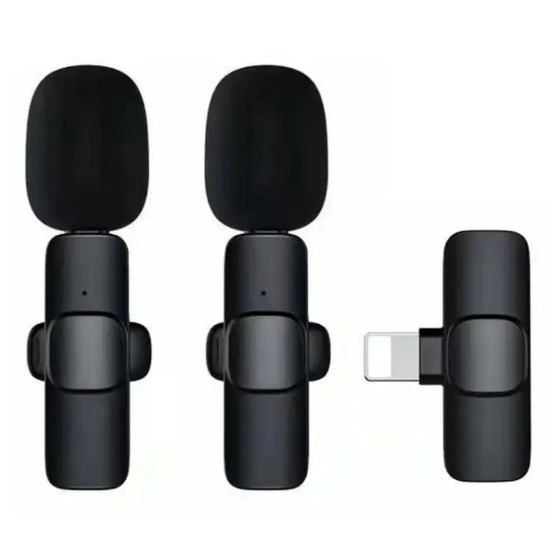 GENERICO - Microfono Solapero Inalambrico 2 en 1 Pechero para Celular Iphone