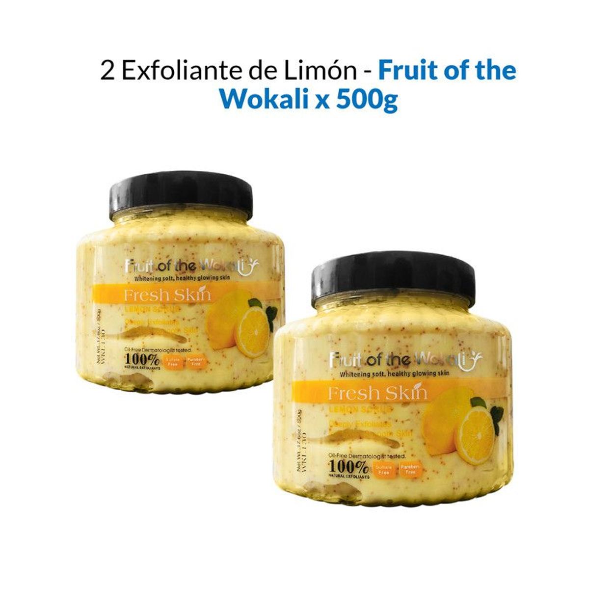 GENERICO - 2 Exfoliante de Limón - Fruit of the Wokali 500gr