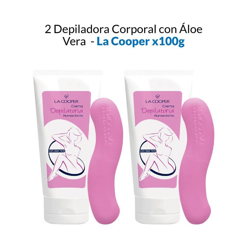 GENERICO - 2 Depiladora Corporal con Áloe Vera - La Cooper 100gr