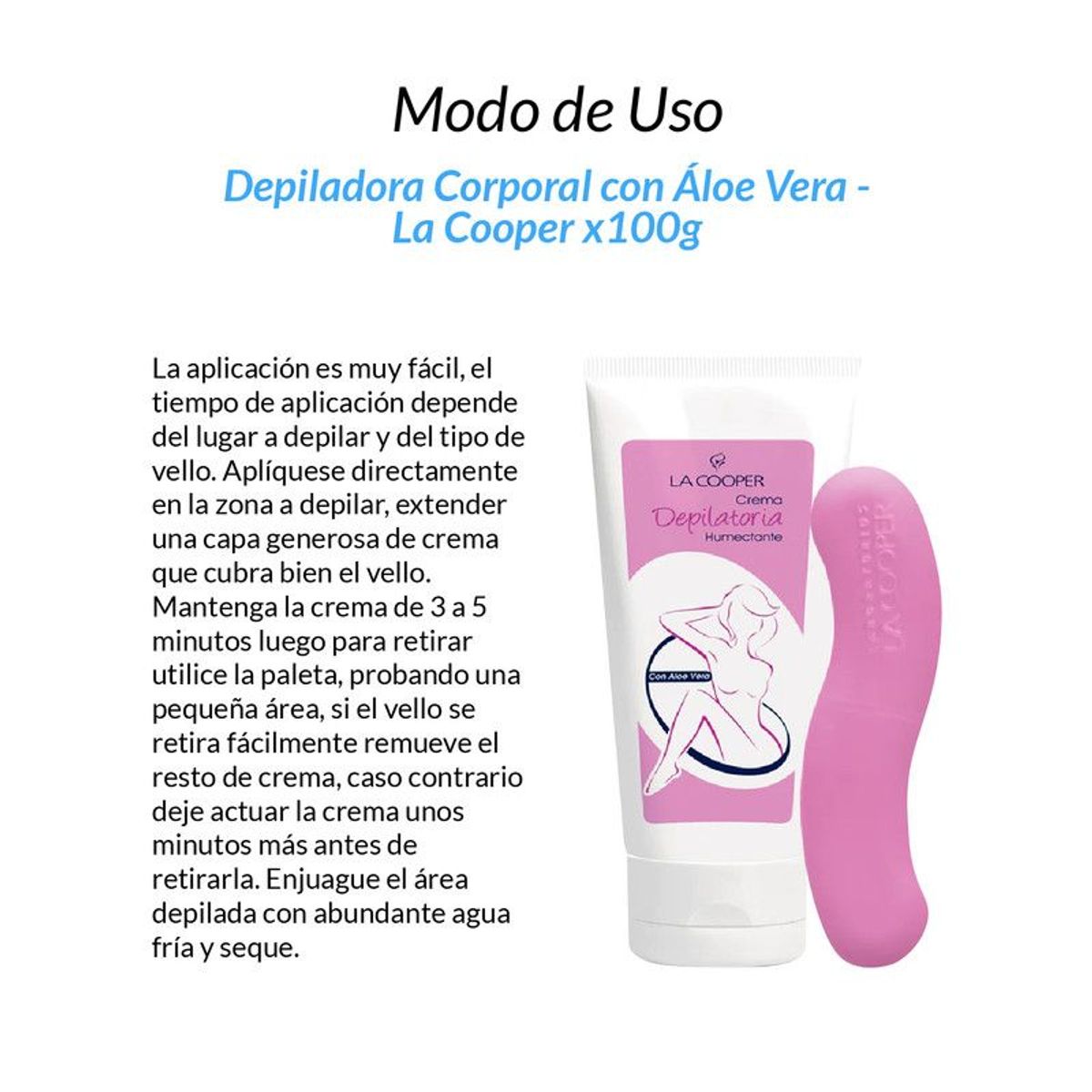 GENERICO - 6 Depiladora Corporal con Áloe Vera - La Cooper 100gr