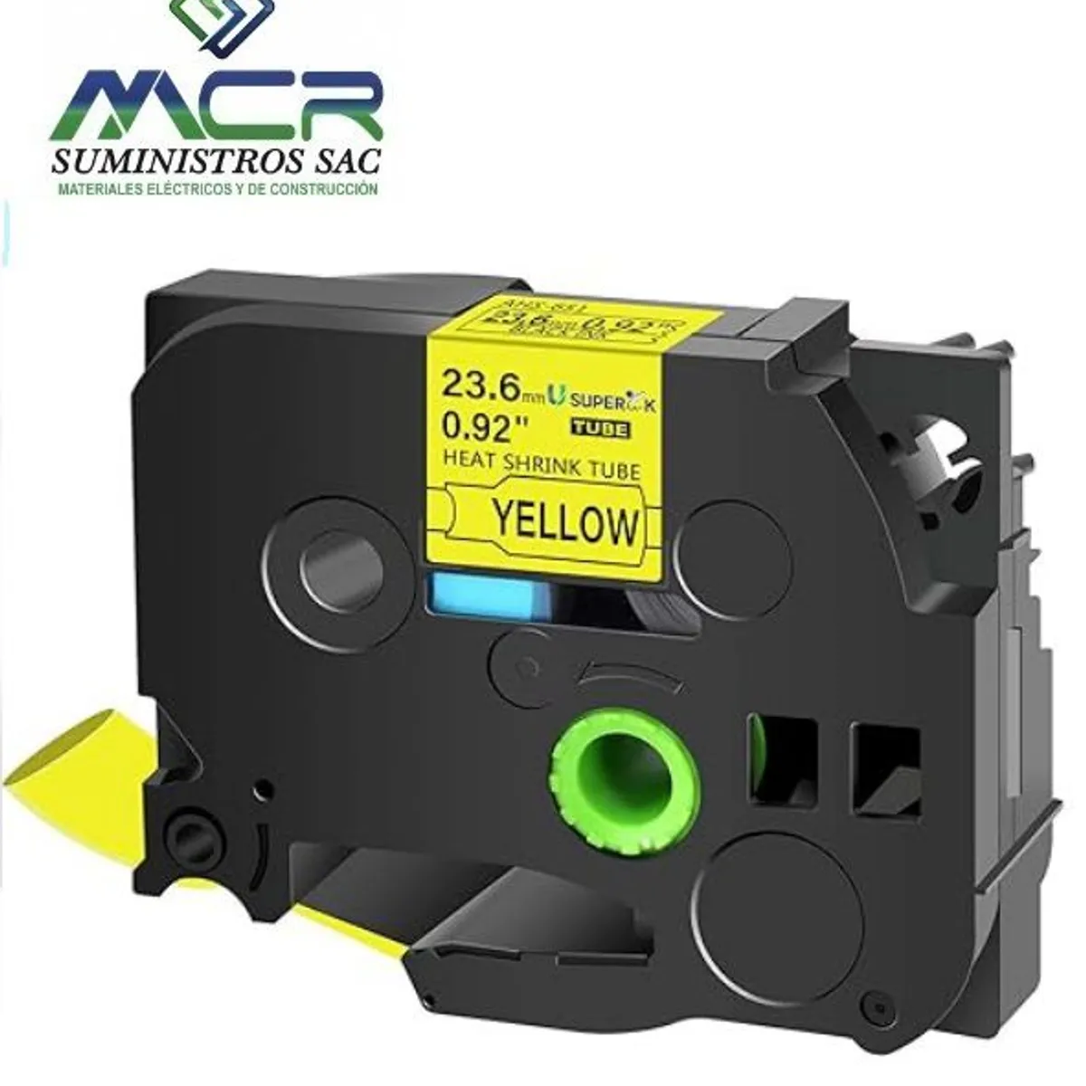 GENERICO - cinta termocontraible para rotulador brother de 24mm AMARILLO