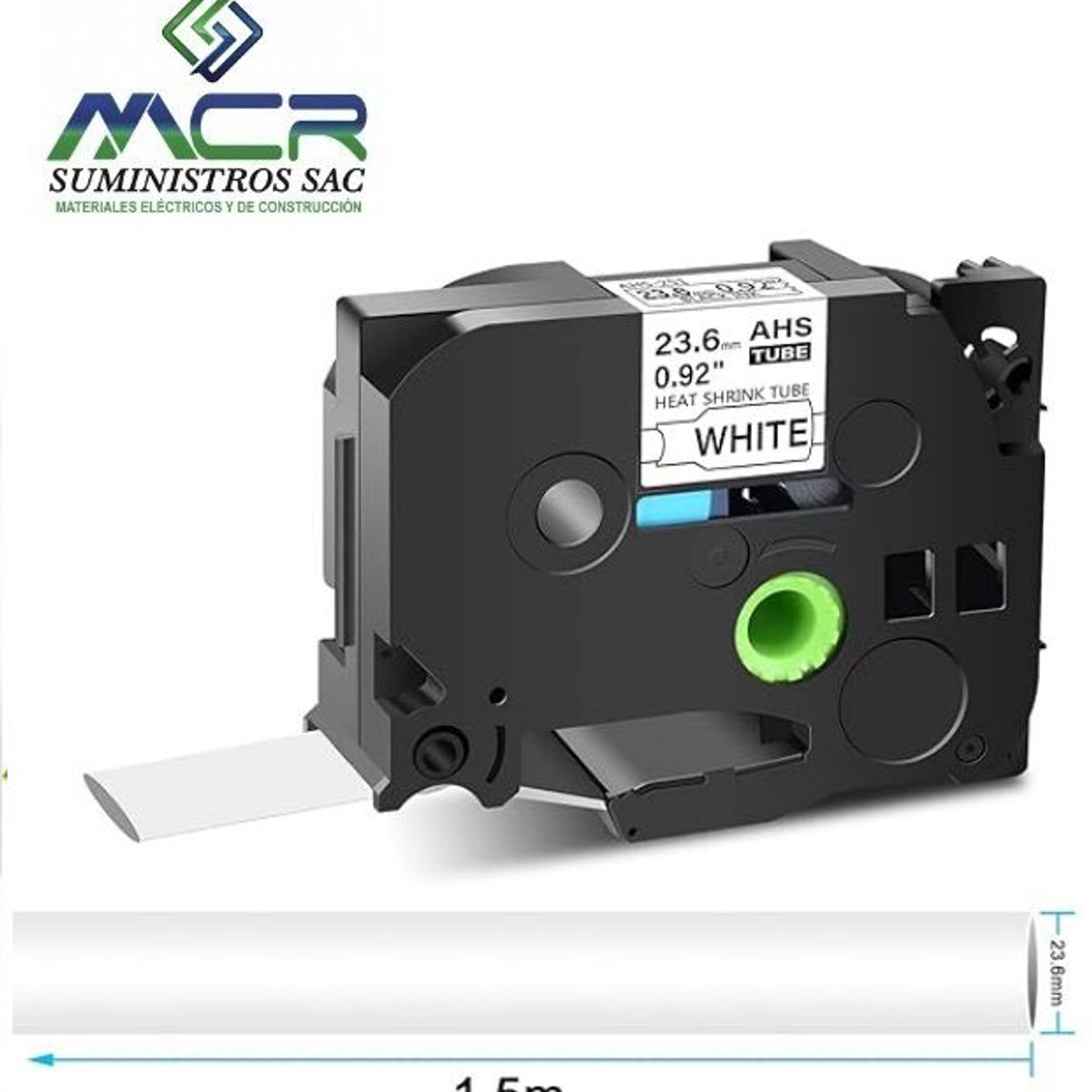 GENERICO - cinta termocontraible para rotulador brother de 24mm blanco