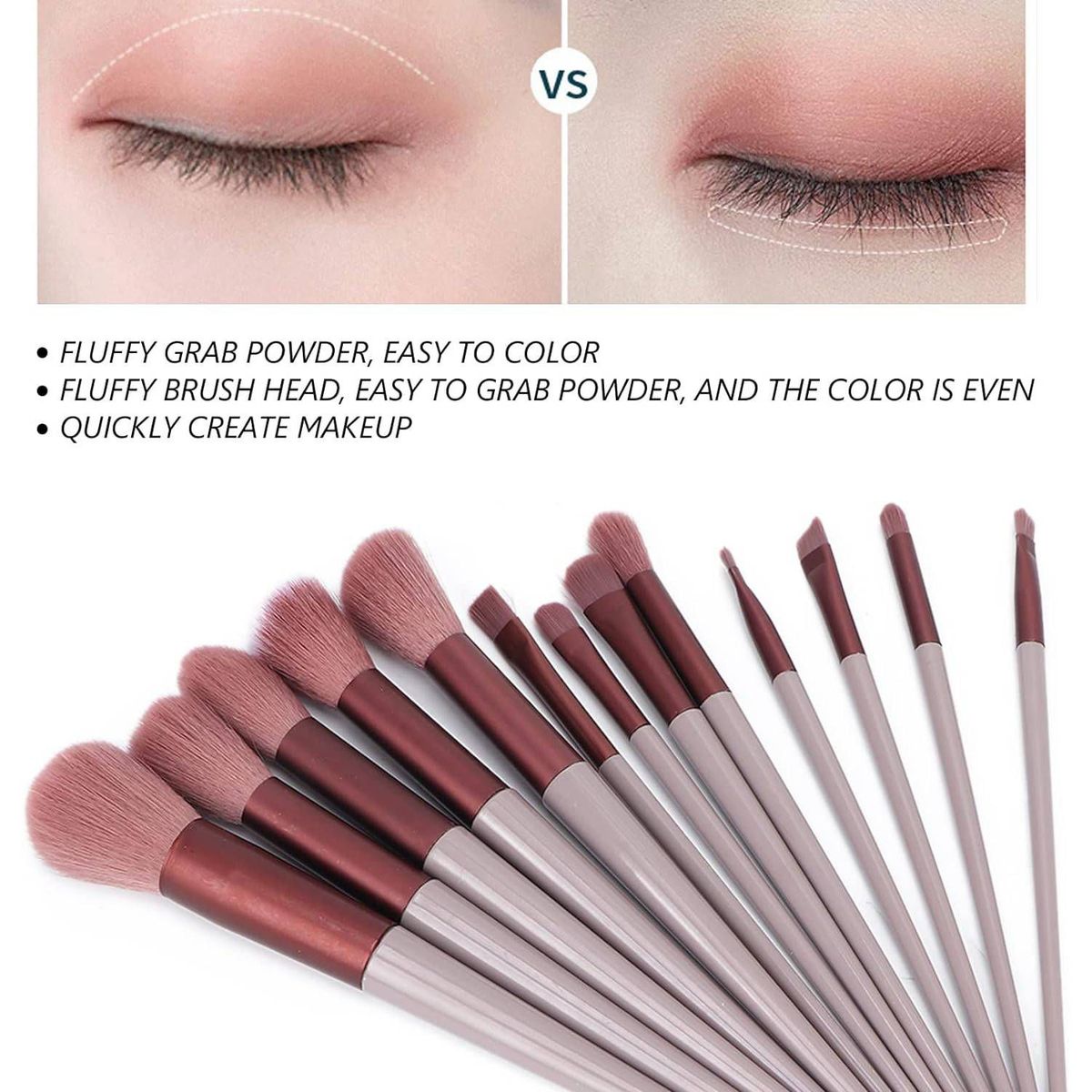 GENERICO - Juego de Brochas de Maquillaje 13 Piezas Profesional