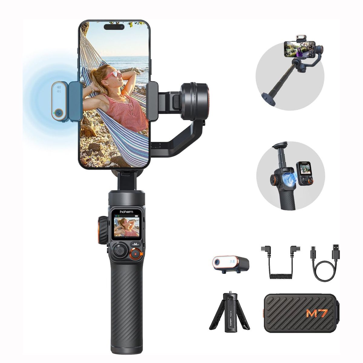 HOHEM - Estabilizador Hohem iSteady M7 para Celulares Android & iOS