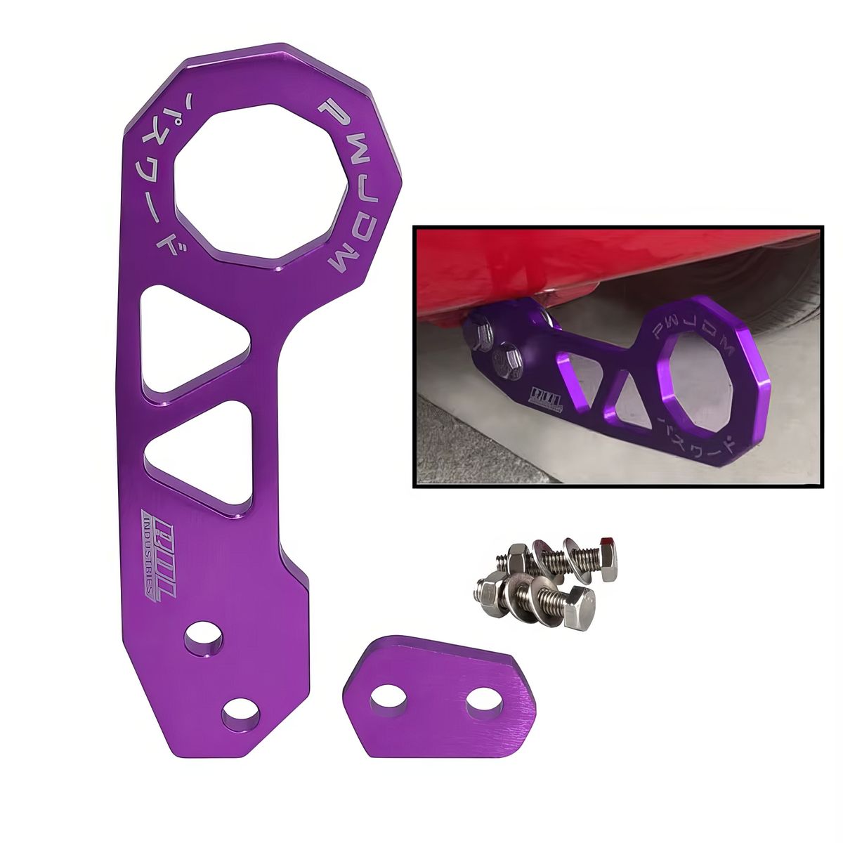 GENERICO - Gancho Posterior Remolque Lila Tuning JDM