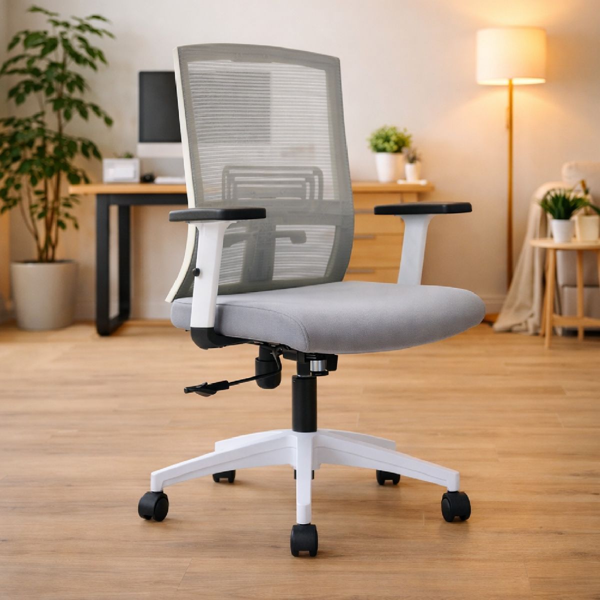 MOBELART - Silla de Oficina Gerente Monk BN Gris möbelArt