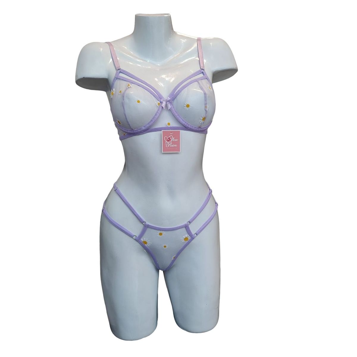 GENERICO - LENCERIA TRANSPARENTE SET DE DOS PIEZAS