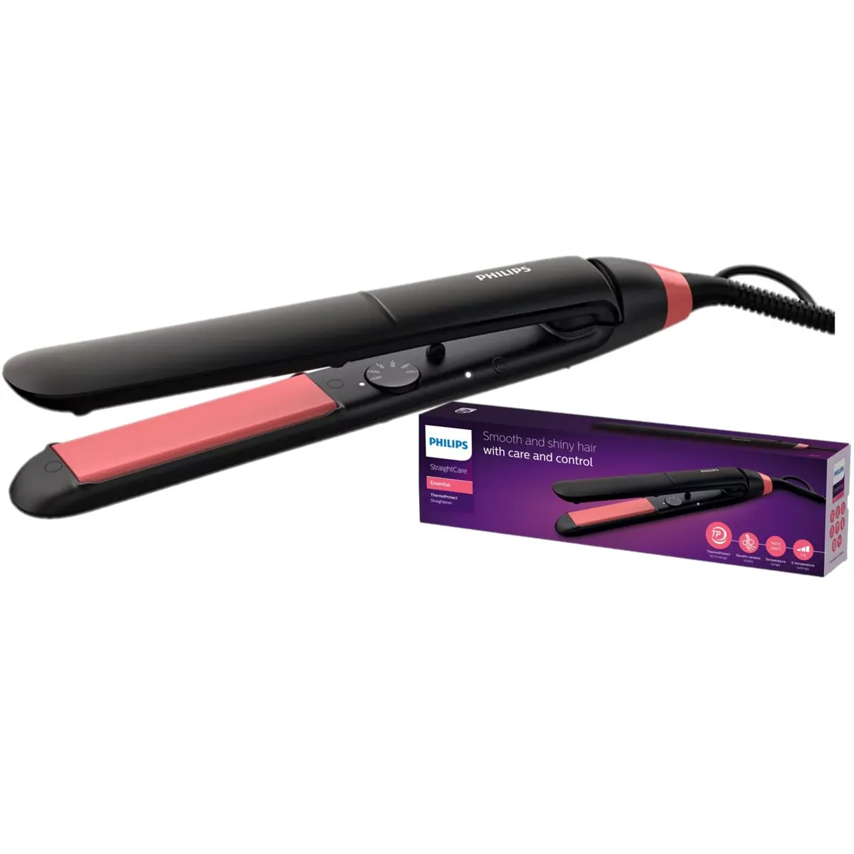 PHILIPS - Plancha De Cabello Philips Bhs376 Queratina