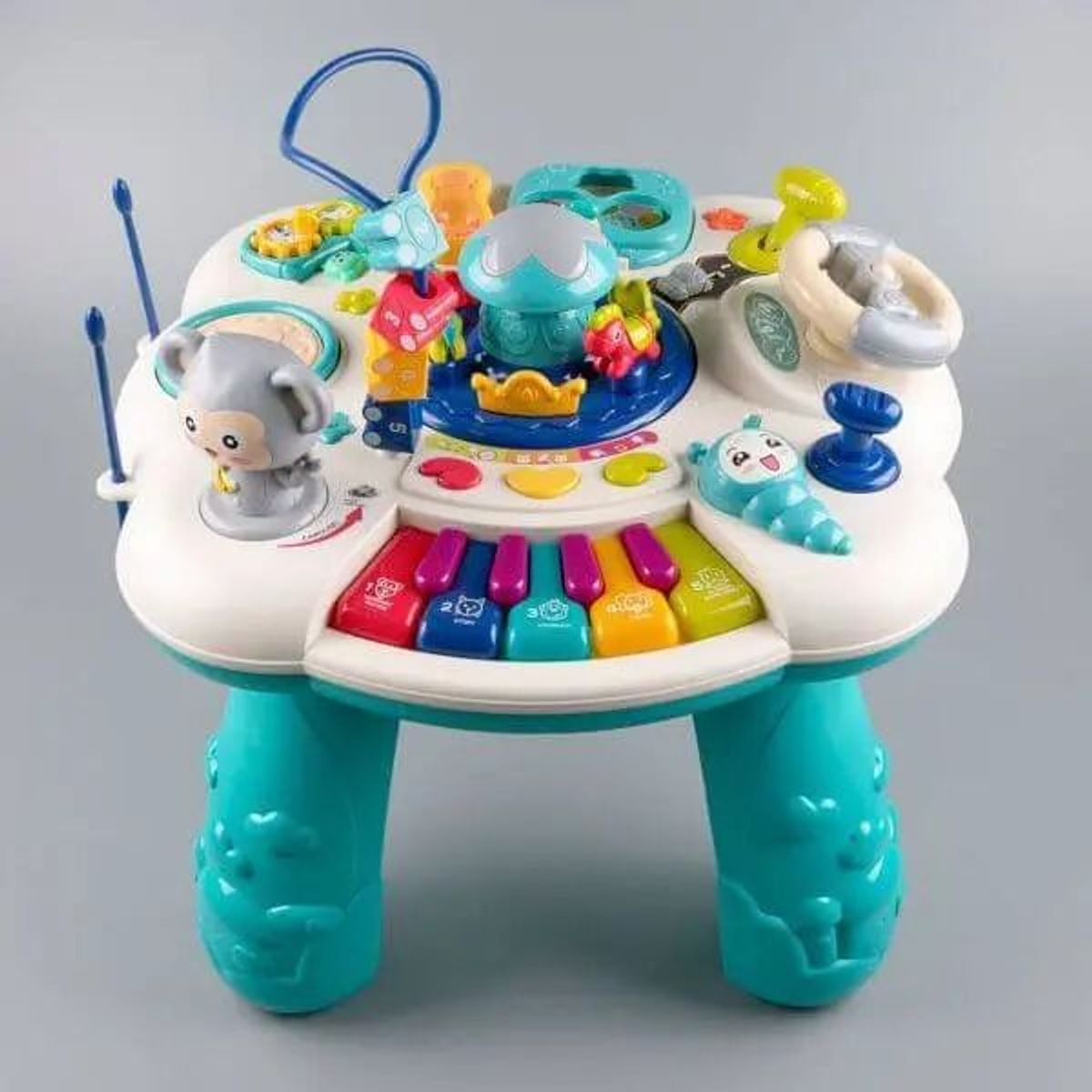 GENERICO - Mesa educativa de actividades luces y sonidos Celeste