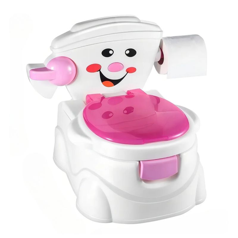 GENERICO - Bacín para Niños Inodoro Entrenador Modelo Carita Rosa