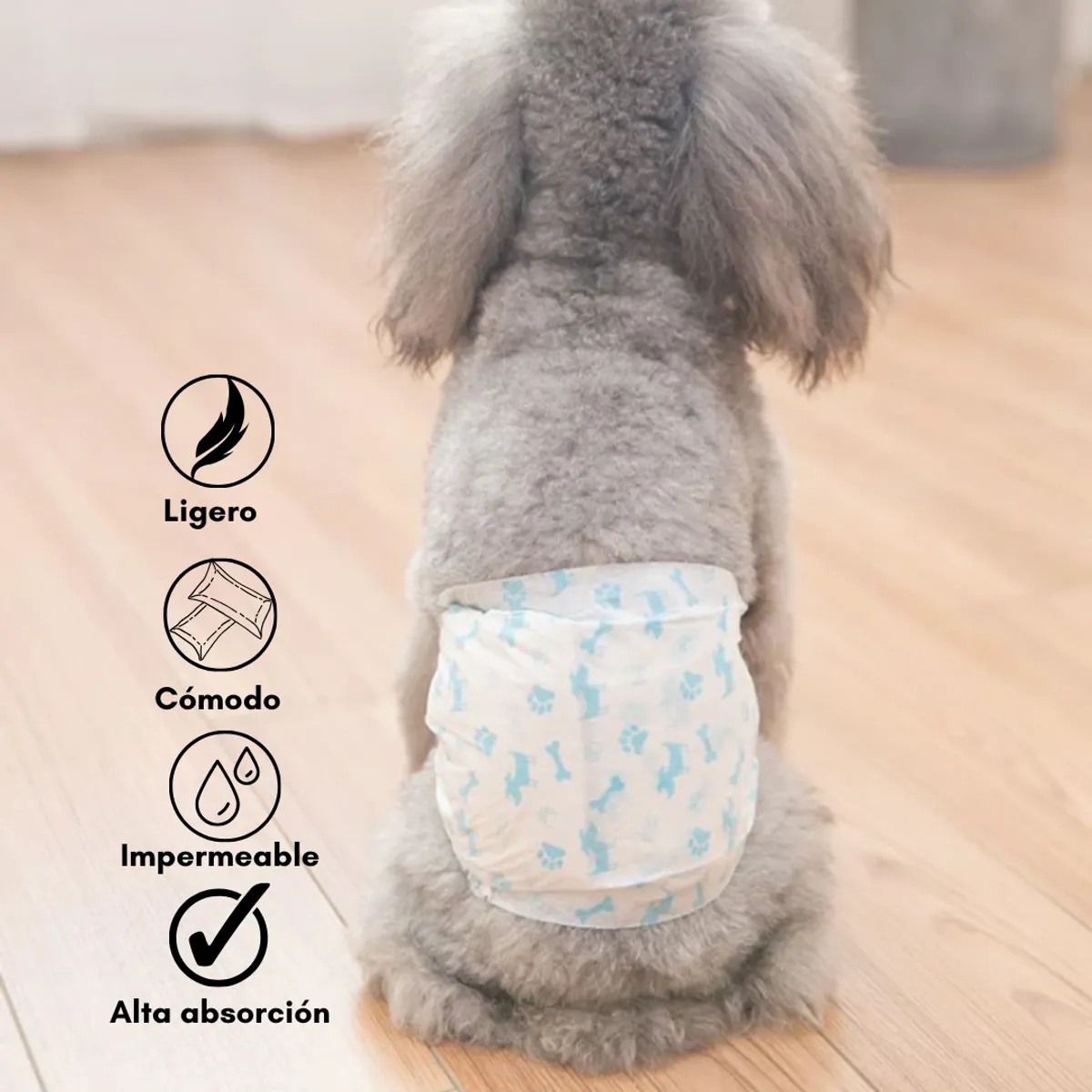 GENERICO - Pañales para Perros Macho S 25-33cm