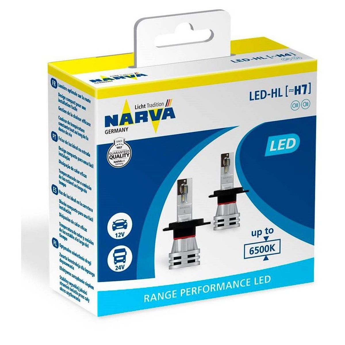 NARVA - Foco Para Auto LED NARVA H7 12v 24v 24w 6500k