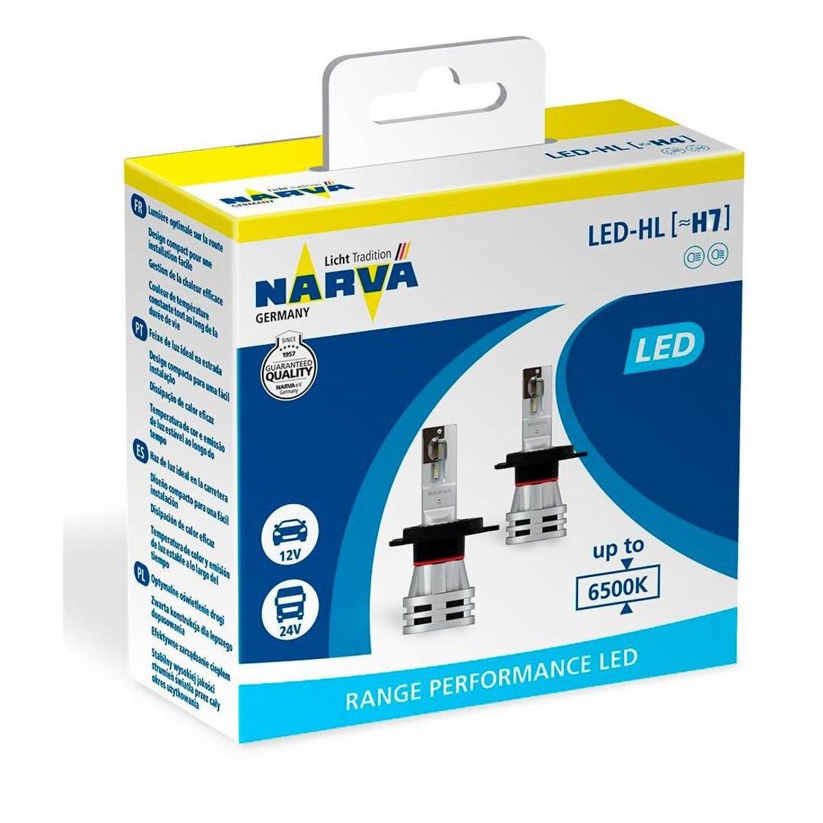 NARVA - Foco Para Auto LED NARVA H7 12v 24v 24w 6500k