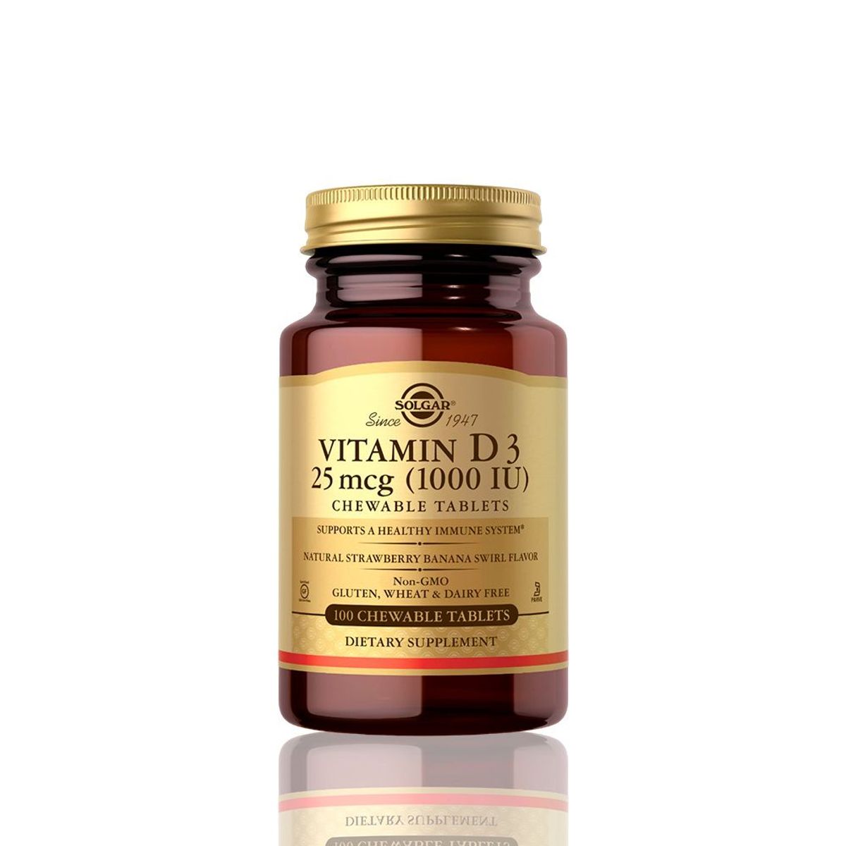 SOLGAR - Vitamina D3 1000 Iu Solgar 100 Capsulas