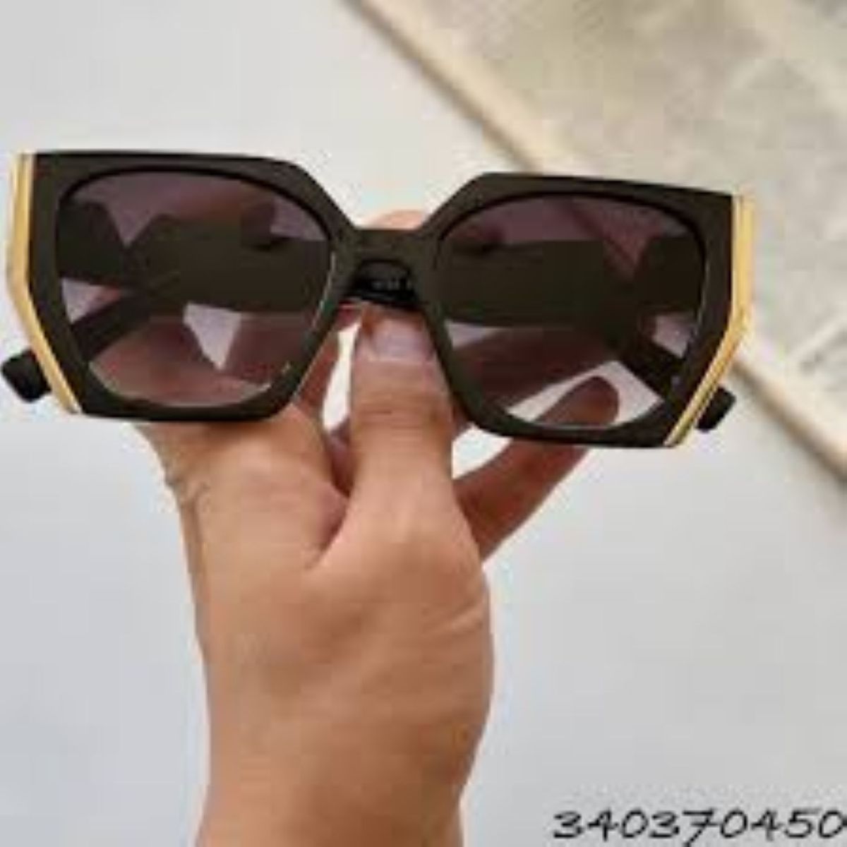 GENERICO - Lentes de Sol Unisex Vintage Negro PL997