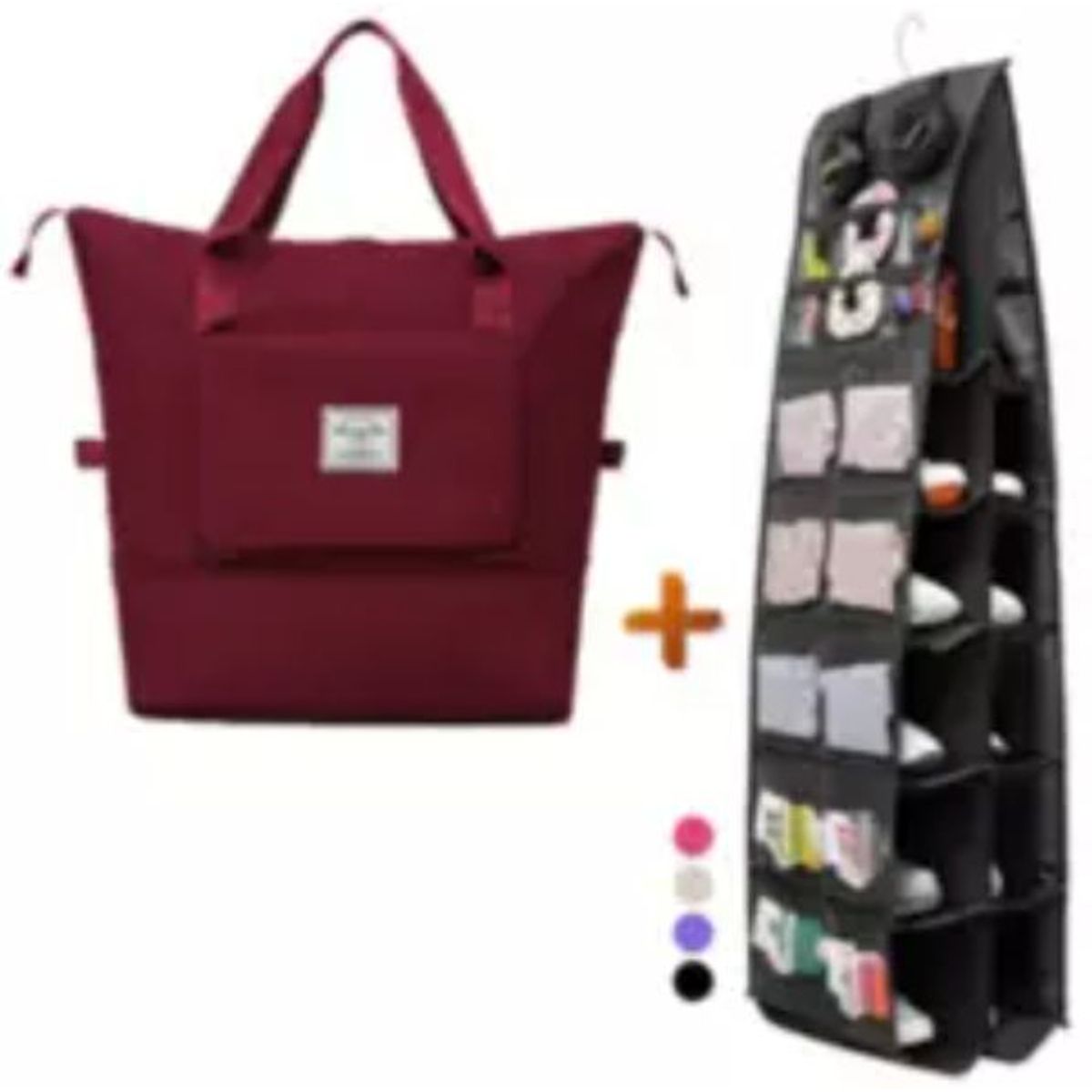 GENERICO - Bolso de Viaje Plegable Expandible NG Y Organizador Zapatos